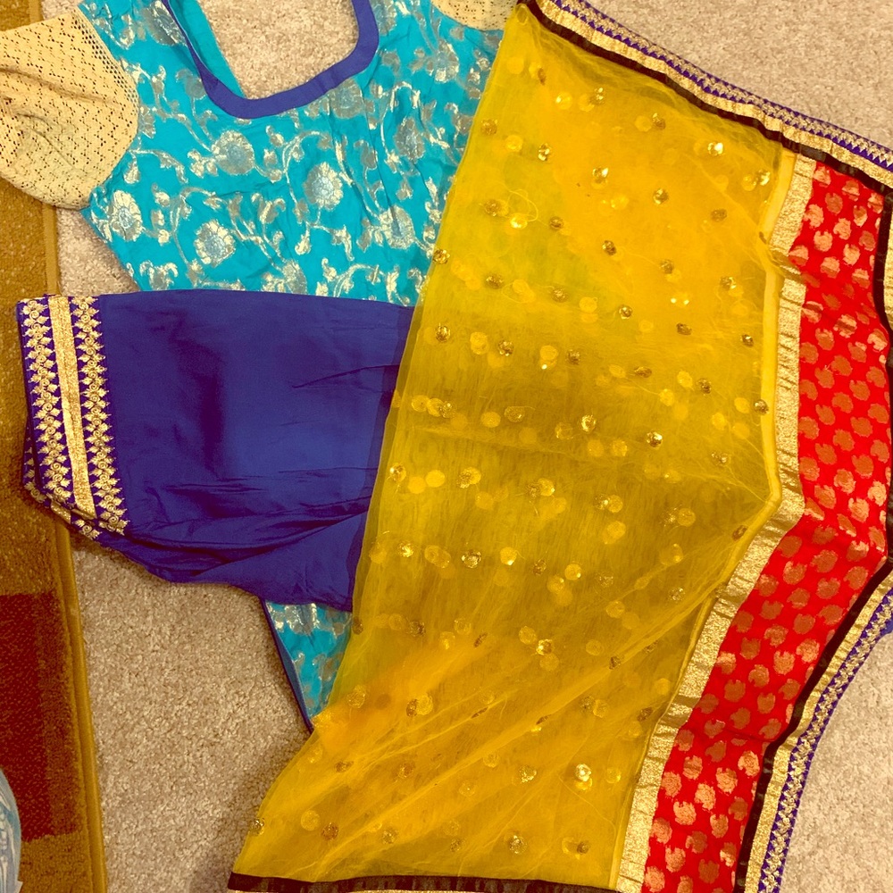 Punjabi salwar suit blue